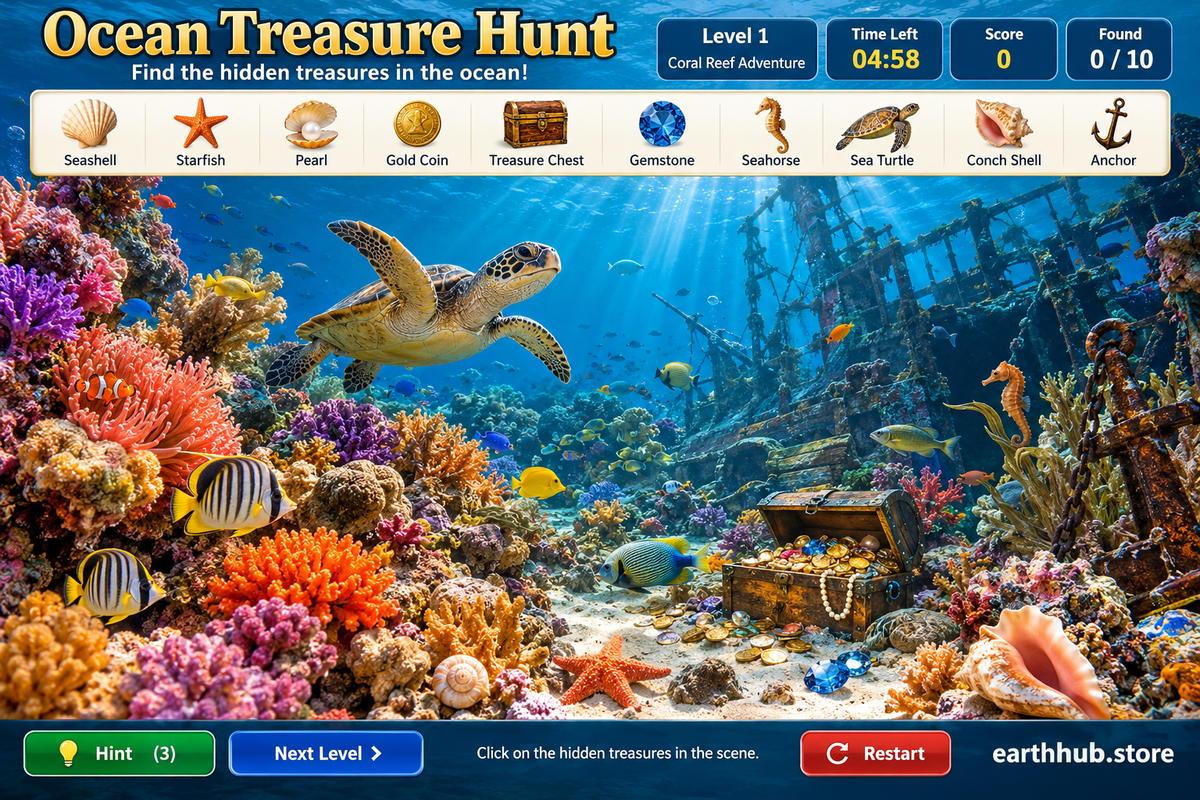 Underwater Hidden Object Game, Get this Game Free! Click for details