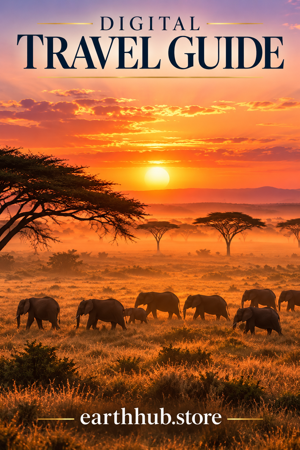 Digital Travel Guide and Vacation Journal -Safari Scenery