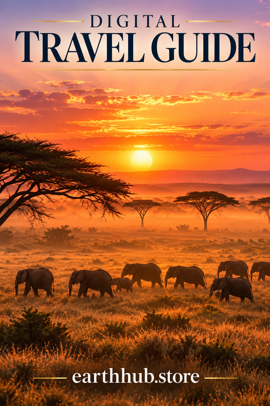 Digital Travel Guide and Vacation Journal -Safari Scenery
